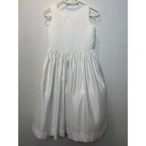 Us Angels Dress Satin Off White Ivory Girls 8